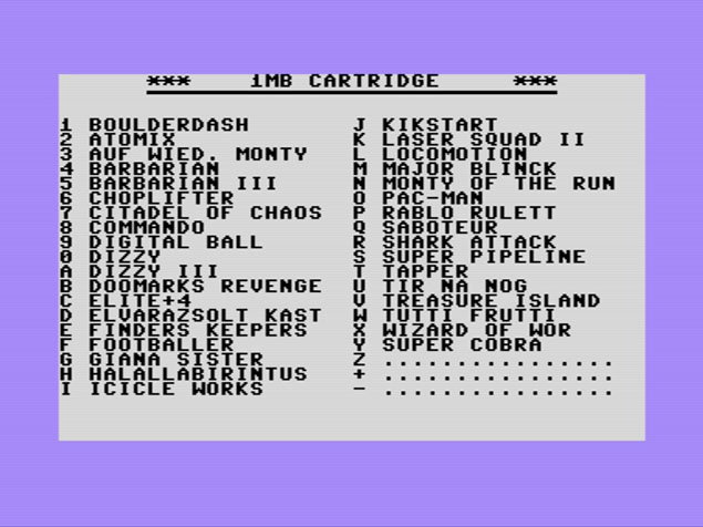 Commodore 16/116/Plus 4 1MB-os Cartridge Juhász Jácint fejlesztés