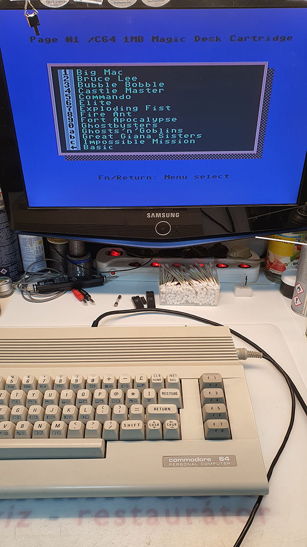 Commodore 16, 116, Plus 4 (264-es) 2MB Cartridge Szabó Csaba gyártása